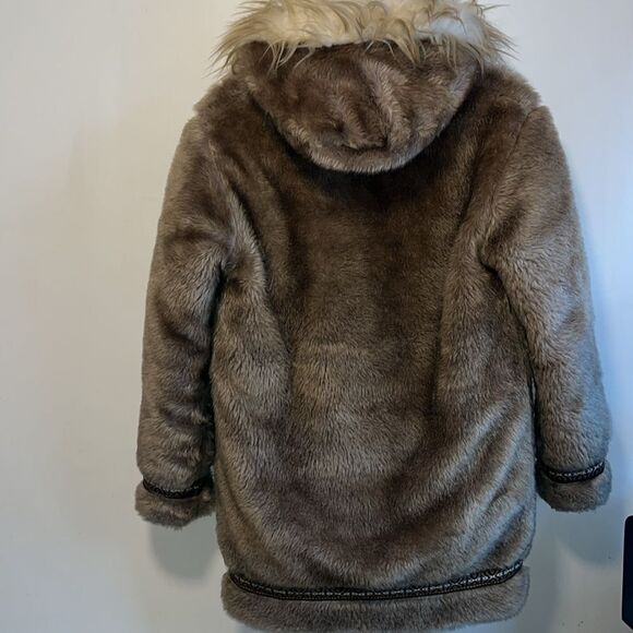 EXCELLENT CONDITION SMALL VINTAGE HANSA-BRANTA BY STEARNS FAUX FUR ANORAK PARKA - Picture 3 of 10